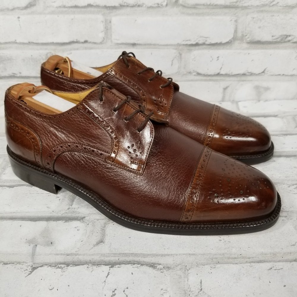 J&M Calf with Deer Skin Inlays Buffed Medallion